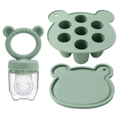 Baby Ice Cream Pops Silicone Mold Ice Cream Maker Popsicles Molds Baby Fruit Feeding Pacifier Teether Toy Baby Sutff